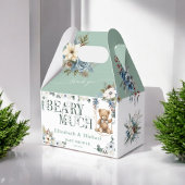 Beer onderweg Blue Flower Sage Green Shower Bedankdoosjes