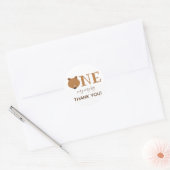 Beer One Cute Animal Dank u Ronde Sticker (Envelop)