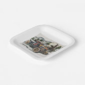 Beer onheil papieren bordje (Gebogen)