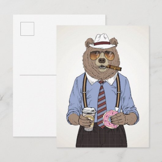 Beer ontbijt briefkaart (Voorkant / Achterkant)