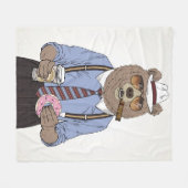 Beer ontbijt fleece deken (Voorkant (Horizontaal))