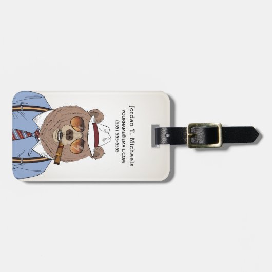 Beer ontbijt | Jouw namen toevoegen Bagagelabel (Voorkant horizontaal)