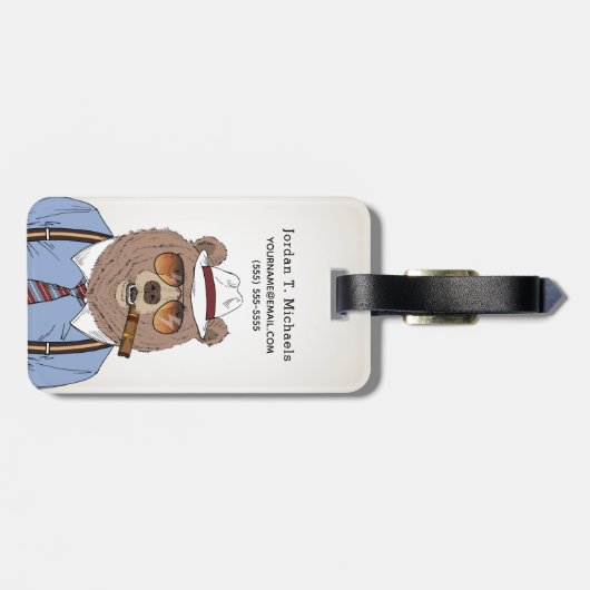 Beer ontbijt | Jouw namen toevoegen Bagagelabel (Achterkant horizontaal)