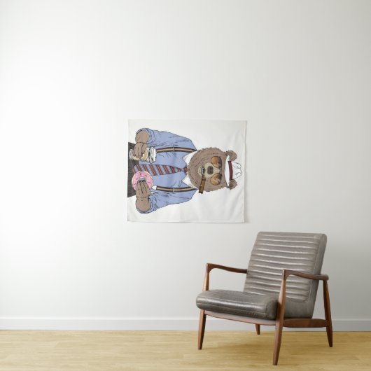 Beer ontbijt wandkleed (In Situ (horizontaal))