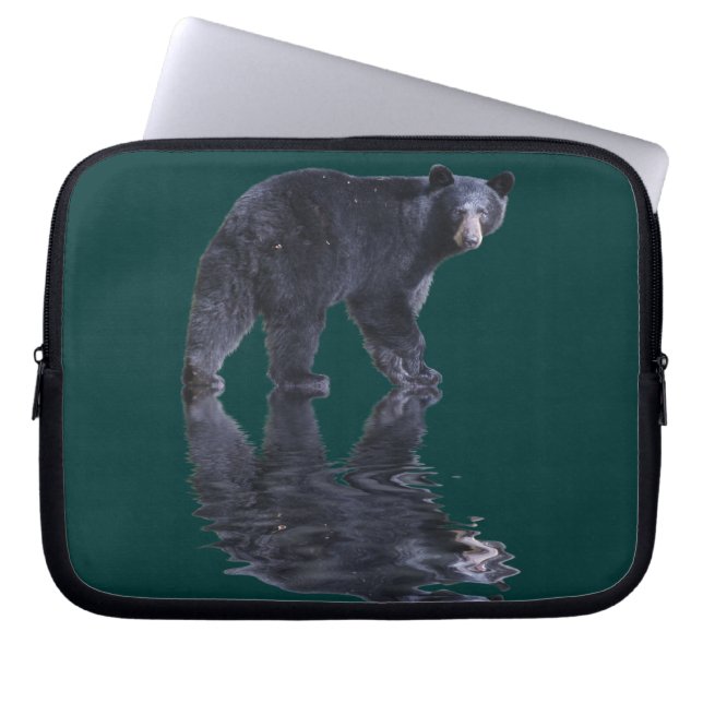 Beer Ontwerp voor Dier en Wildlife-Supporters Laptop Sleeve (Voorkant)