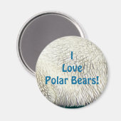 Beer Ontwerp voor Dier en Wildlife-Supporters Magneet (Voorkant / Achterkant)