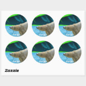 Beer Ontwerp voor Dier en Wildlife-Supporters Ronde Sticker (Vel)