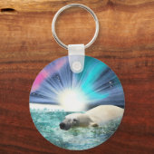 Beer Ontwerp voor Dier en Wildlife-Supporters Sleutelhanger (Voorkant)