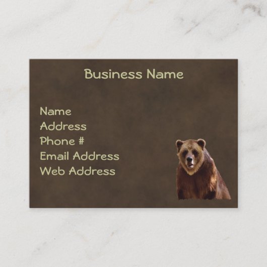 Beer Ontwerp voor Dier en Wildlife-Supporters Visitekaartje (Voorkant)