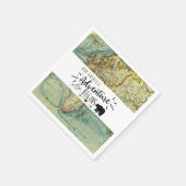 Beer Onze Grootste Avontuur Zwart-wit pijl Servet (Hoek)