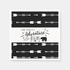 Beer Onze Grootste Avontuur Zwart-wit pijl Servet