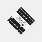 Beer Onze Grootste Avontuur Zwart-wit pijl Servet (Hoek)