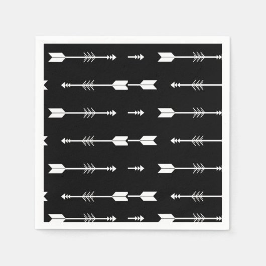 Beer Onze Grootste Avontuur Zwart-wit pijl Servet (Voorkant)