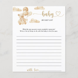 Beer op baby-emmer-spel voor ballonnen