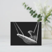 Beer op de Zacht in Zwart-wit Briefkaart (Staand voorkant)