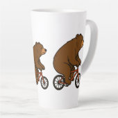 Beer op een fiets – Wilde rit trillingen Latte Mok (Rechterhoek)