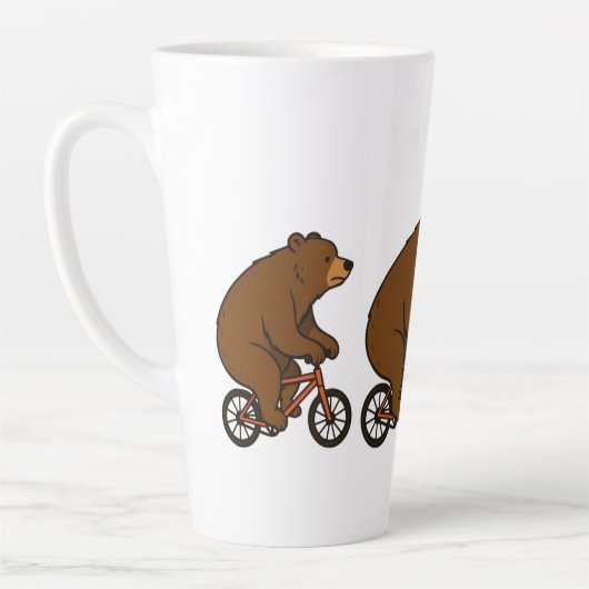 Beer op een fiets – Wilde rit trillingen Latte Mok (Links)