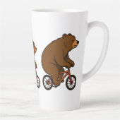 Beer op een fiets – Wilde rit trillingen Latte Mok (Rechts)