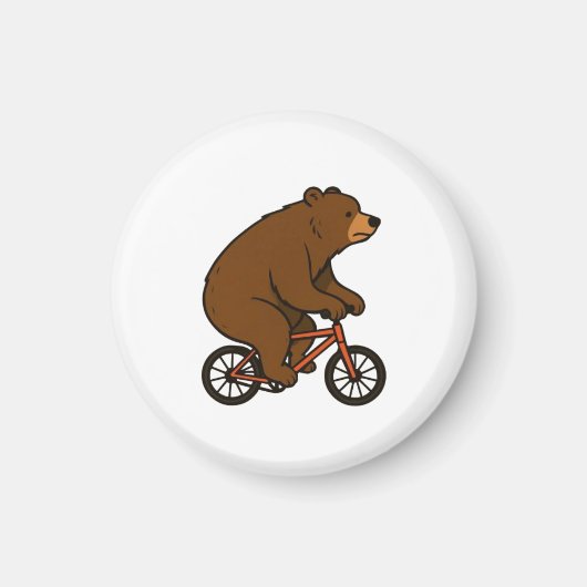 Beer op een fiets – Wilde rit trillingen Magneet (Voorkant)