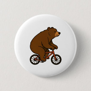 Beer op een fiets – Wilde rit trillingen Ronde Button 5,7 Cm