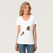 Beer op een fiets – Wilde rit vibes T-shirt (Voorkant volledig)