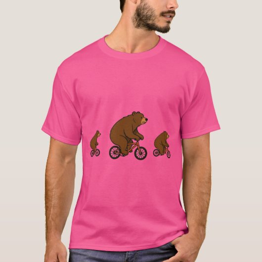 Beer op een fiets – Wilde rit vibes T-shirt (Voorkant)