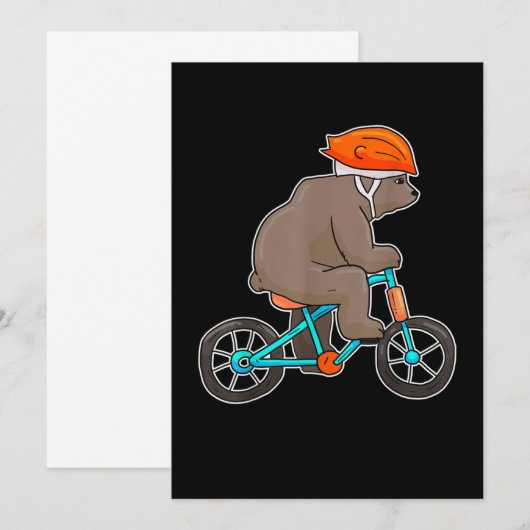 beer op fietsenfietsen beer bedankkaart (Voorkant / Achterkant)