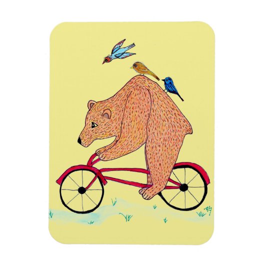 Beer op Fietsmagneet Magneet (Verticaal)