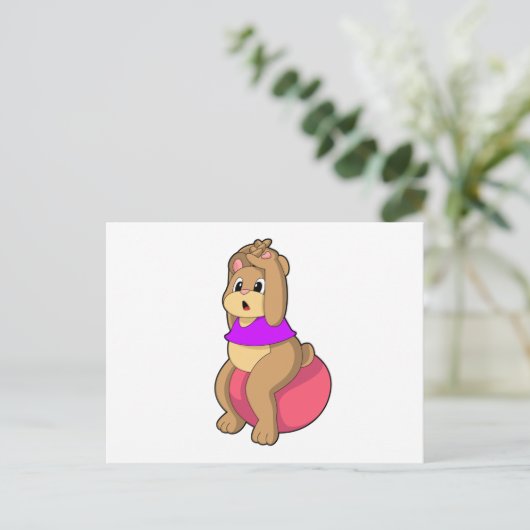 Beer op Fitness met Gymbal.PNG Briefkaart (Staand voorkant)