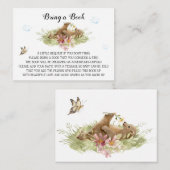 *~* Beer op gras Genieten van bloemen Breng een bo Informatiekaartje (Voorkant / Achterkant)