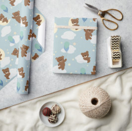 Beer op Moon Baby Boy Wrapping Paper Cadeaupapier