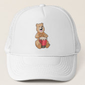 Beer op muziek met drum trucker pet (Voorkant)