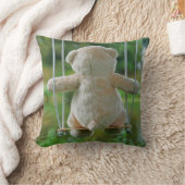 Beer op schommel vanaf de rug. kussen (Deken)