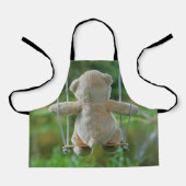 Beer op schommel vanaf de rug. schort (Voorkant)