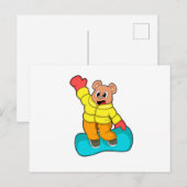 Beer op Snowboard Sports Briefkaart (Voorkant / Achterkant)