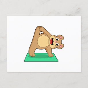 Beer op Yoga Fitness Briefkaart