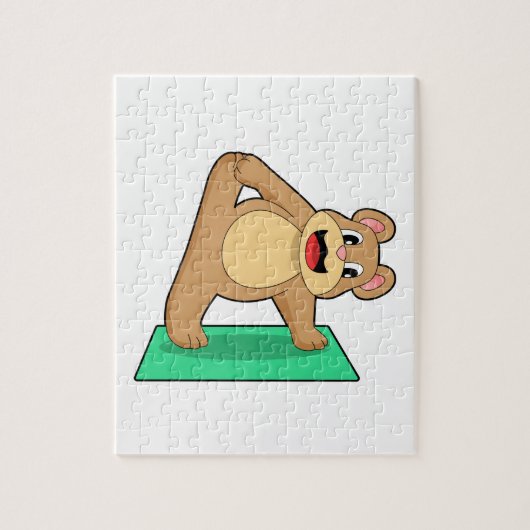 Beer op Yoga Fitness Legpuzzel (Verticaal)