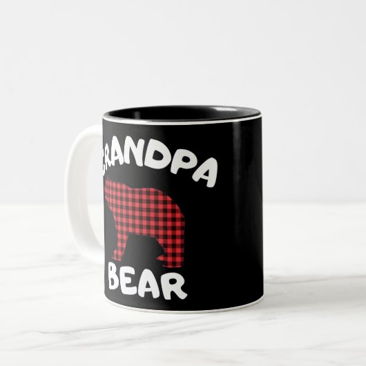 Beer opa tweekleurige koffiemok (Voorkant links)