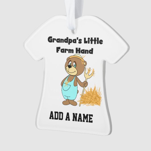 Beer opa's kleine Boerderij hand Ornament (voorkant)