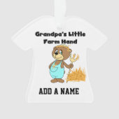 Beer opa's kleine Boerderij hand Ornament (voorkant)