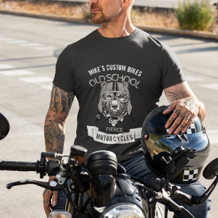 BEER Oude School Fierce-motorfietsen T-shirt