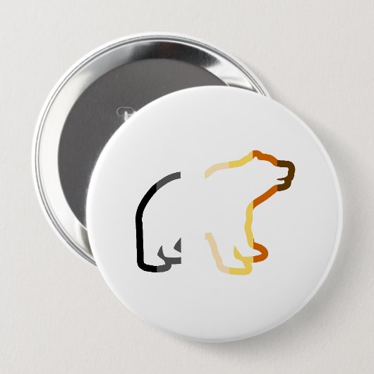 BEER OUTLINE RONDE BUTTON 4,0 CM (Voorkant /achterkant)