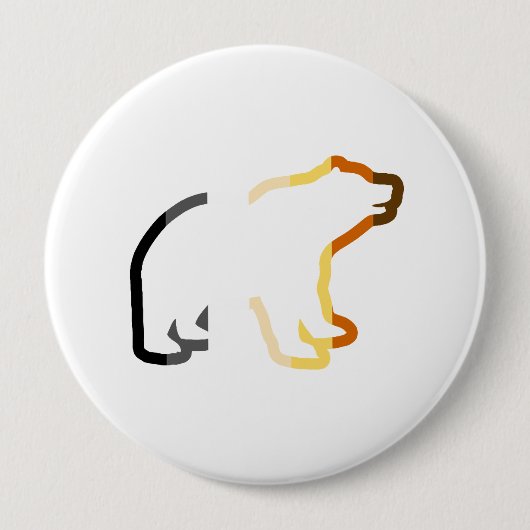 BEER OUTLINE RONDE BUTTON 4,0 CM (Voorkant)