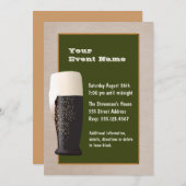 Beer over de ontwerpuitnodiging kaart (Voorkant / Achterkant)