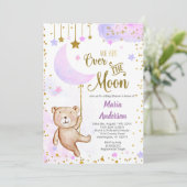 Beer over de uitnodigingen voor het Lila Baby show (Staand voorkant)