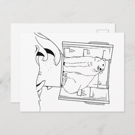 Beer over klimaatverandering feestdagenkaart (Voorkant / Achterkant)