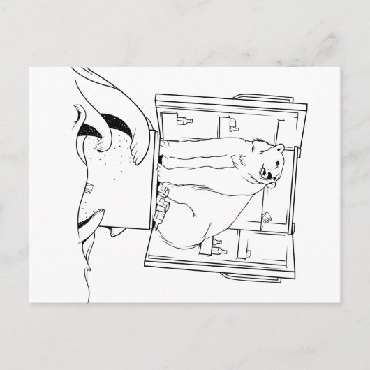 Beer over klimaatverandering feestdagenkaart (Voorkant)