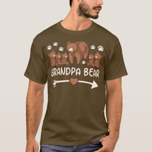 beer overhemden op opa voor mannen , beer op opa 5 t-shirt