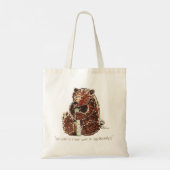 Beer overweegt winterslaap tote bag (Achterkant)