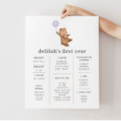 Beer Paarse ballonvaardijsteen Poster